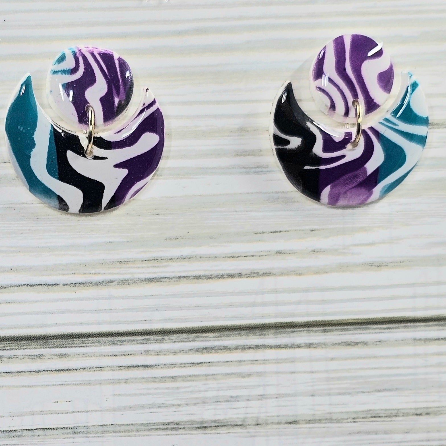 Polymer Clay Earrings: The Whirlwind Collection