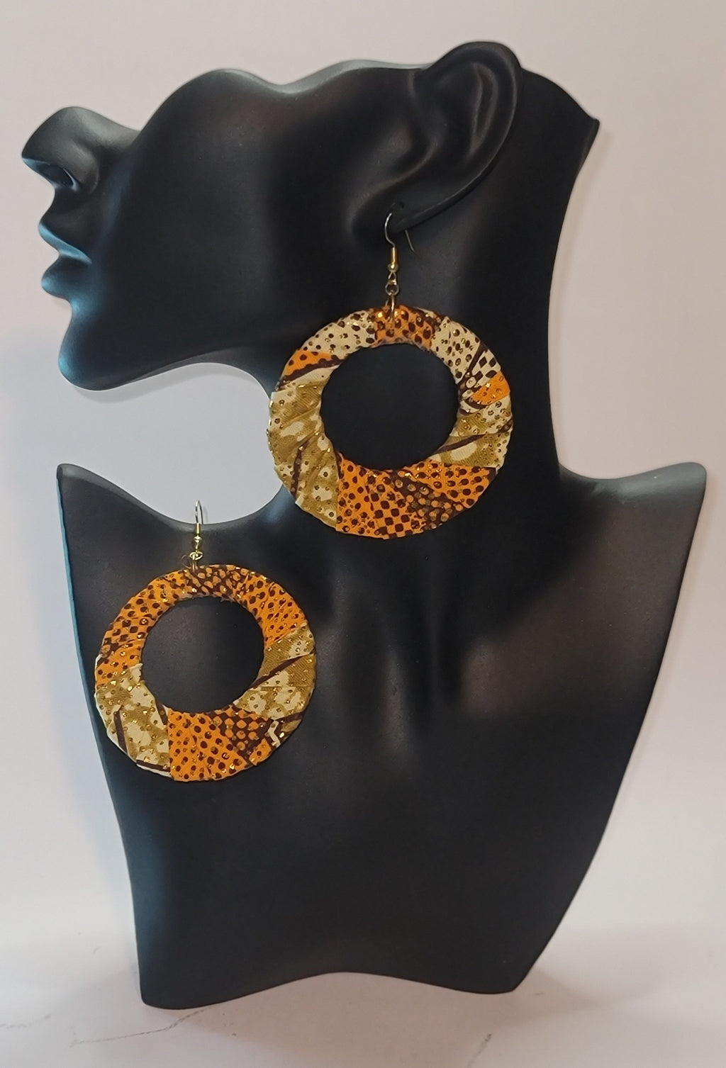 Fabric Wrapped Hoop Earrings