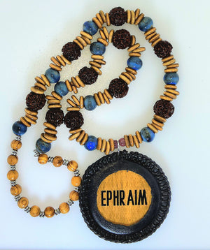 Leather Wrapped Ephraim Medallion Necklace