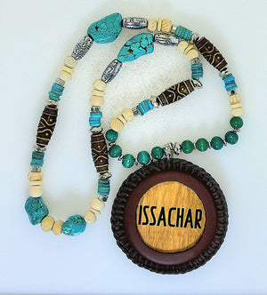 Leather Wrapped Issachar Medallion Necklace