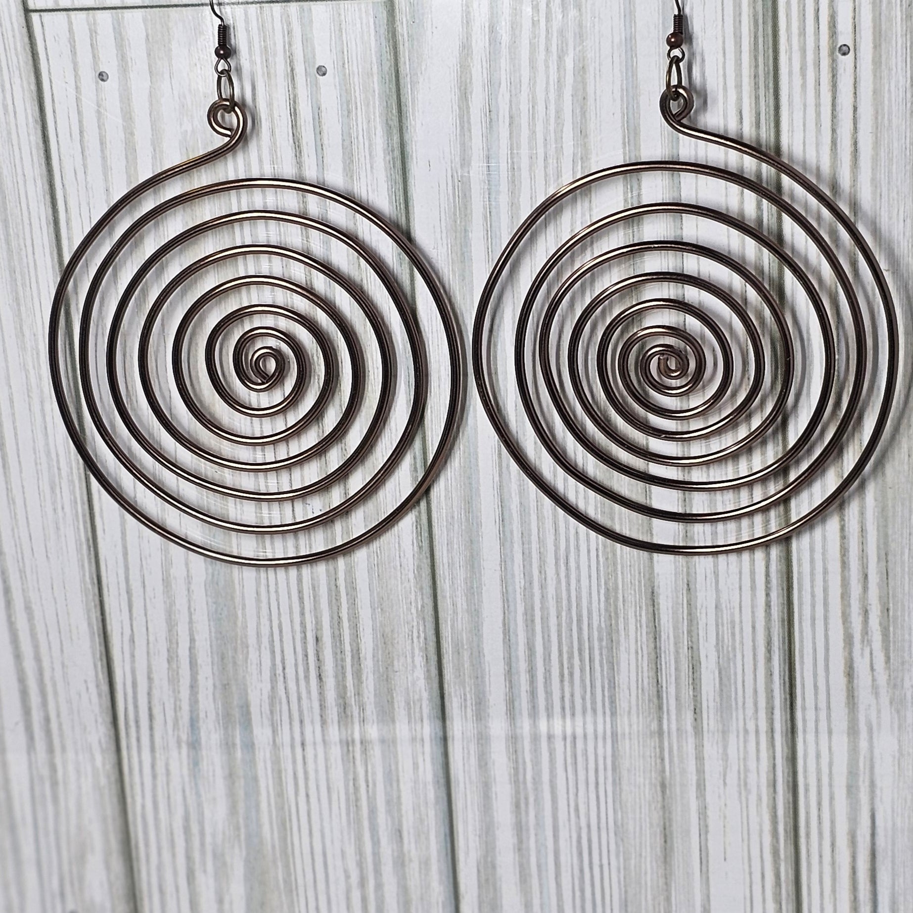 Large Spiral Wire Earrings