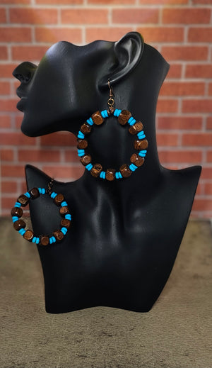 Beaded Hoop Earrings