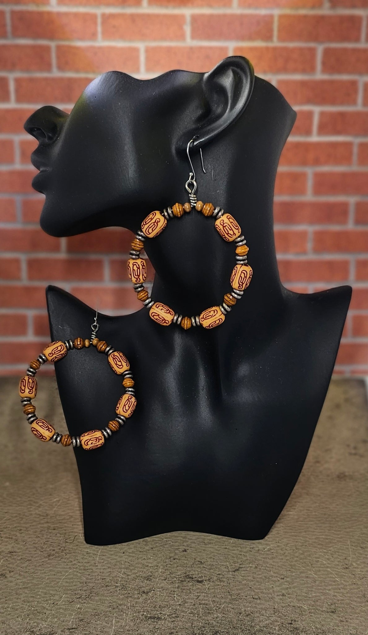 Beaded Hoop Earrings