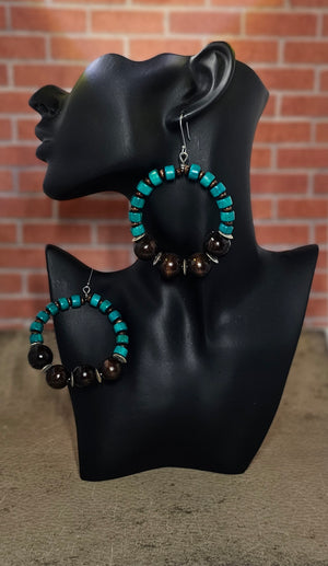 Beaded Hoop Earrings