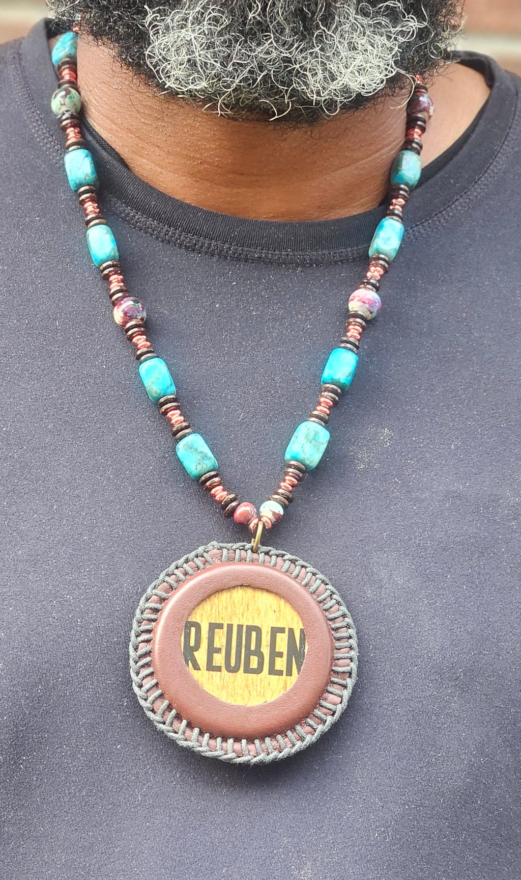 Leather Wrapped Reuben Necklace