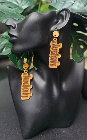 12 Tribes Drop & Dangle Wood Earrings