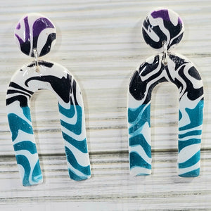 Polymer Clay Earrings: The Whirlwind Collection