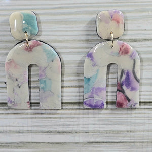 Polymer Clay Earrings: The Watercolor Collection