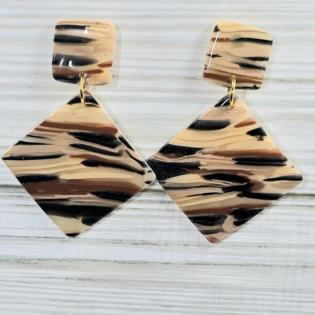 Polymer Clay Earrings: The Jasper Collection