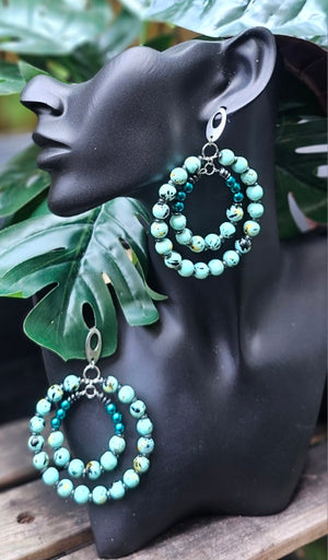 Beaded Hoop Earrings