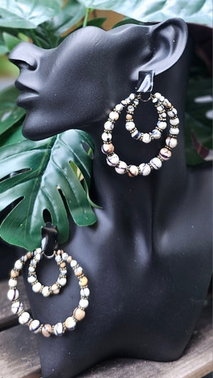 Beaded Hoop Earrings