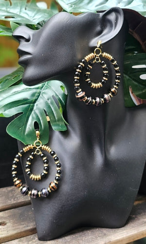 Beaded Hoop Earrings