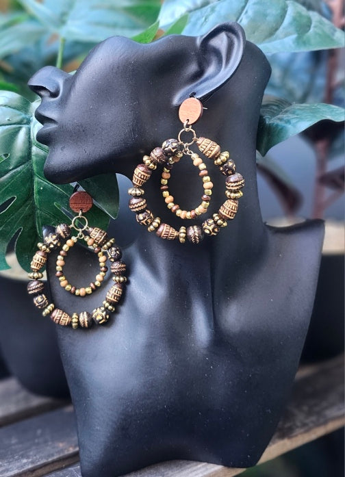 Beaded Hoop Earrings