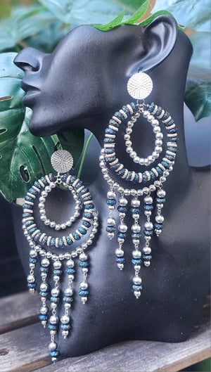 Beaded Hoop Earrings