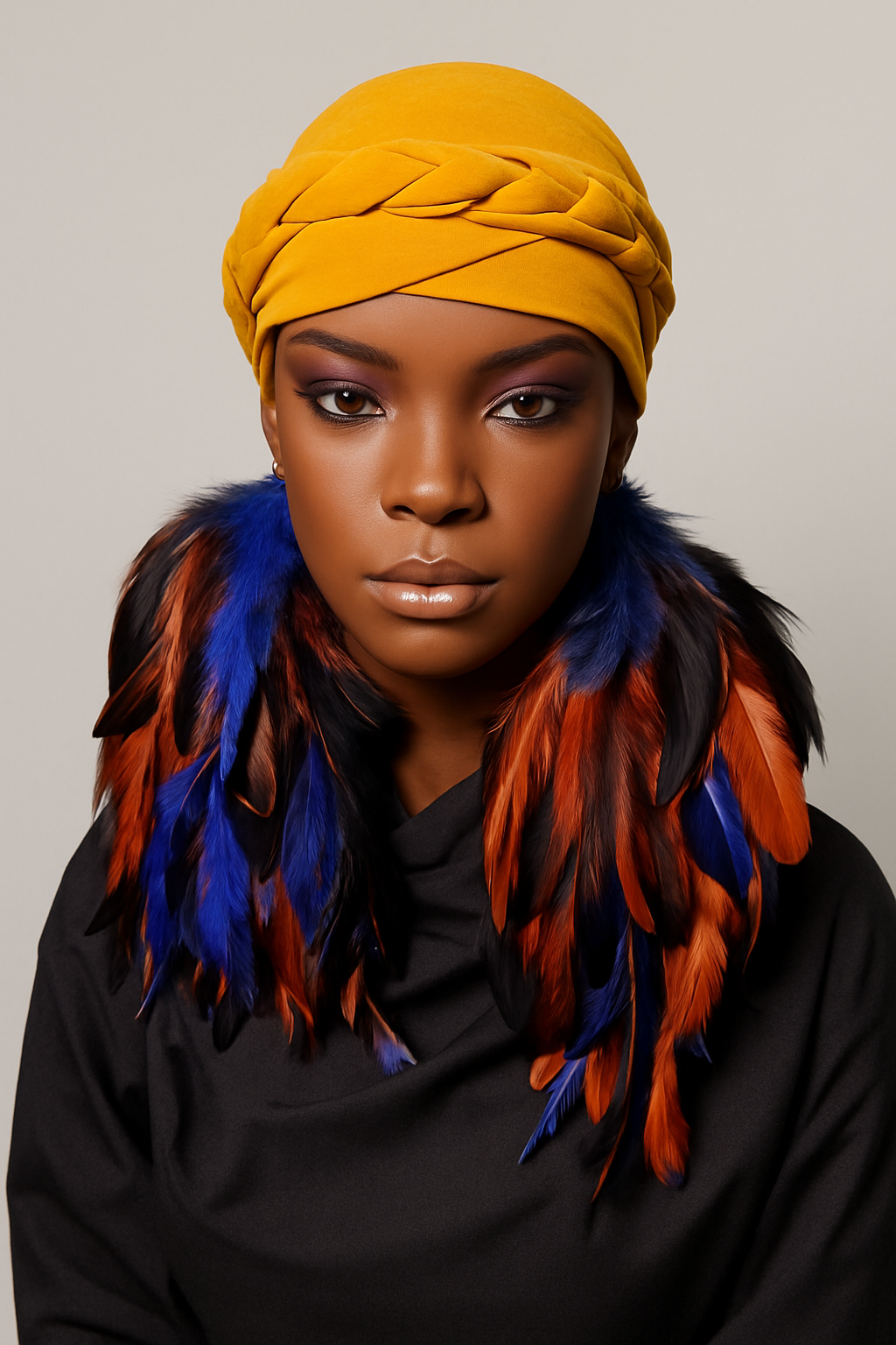 Multicolored Feather Earrings