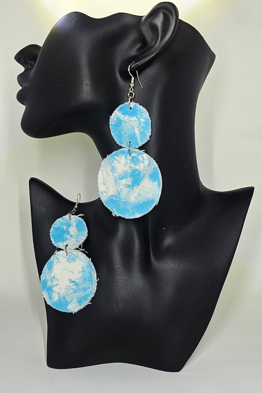 Denim Patchwork Earrings