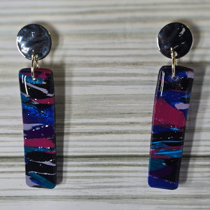 Polymer Clay Earrings: The Chaos of the Stars Collection