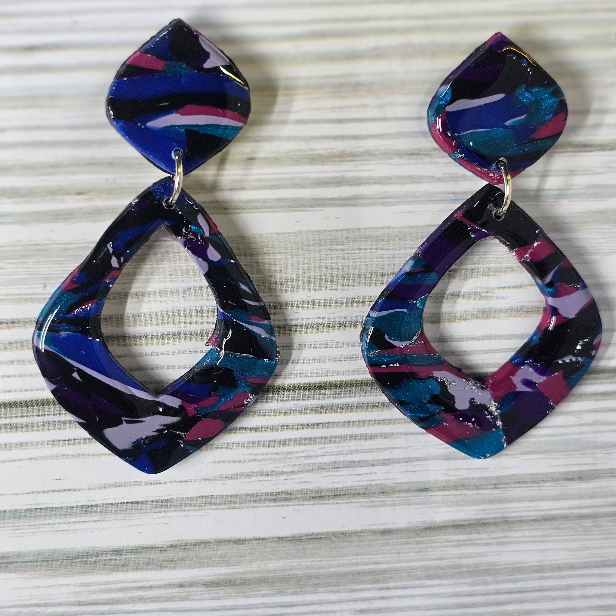 Polymer Clay Earrings: The Chaos of the Stars Collection