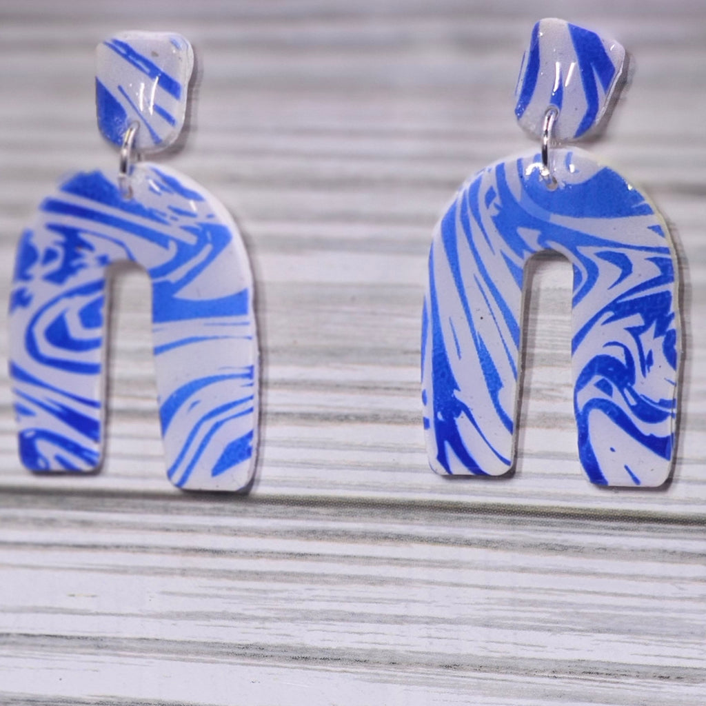 Polymer Clay Earrings: The Ocean Waves Collection