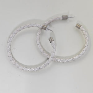 Braided Leather Hoops