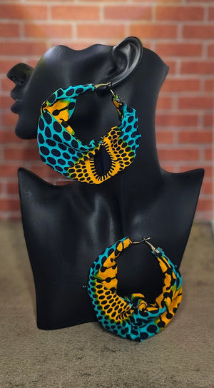 Fabric Hoop Earrings