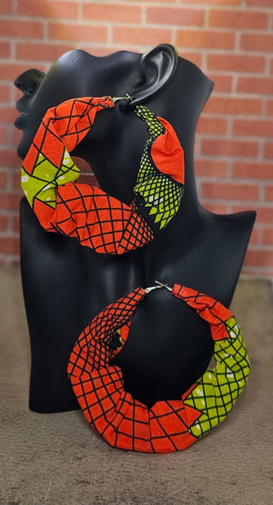 Fabric Hoop Earrings