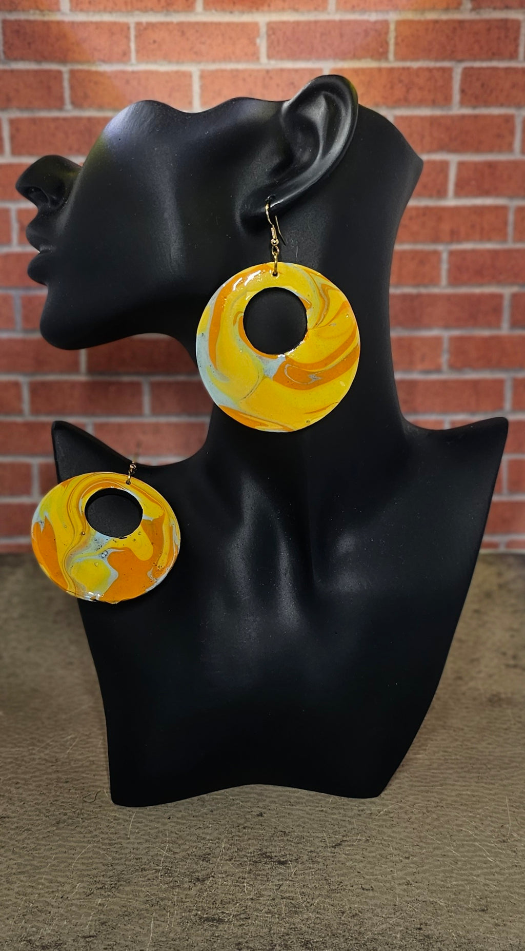 Hand Painted Hoop Earrings