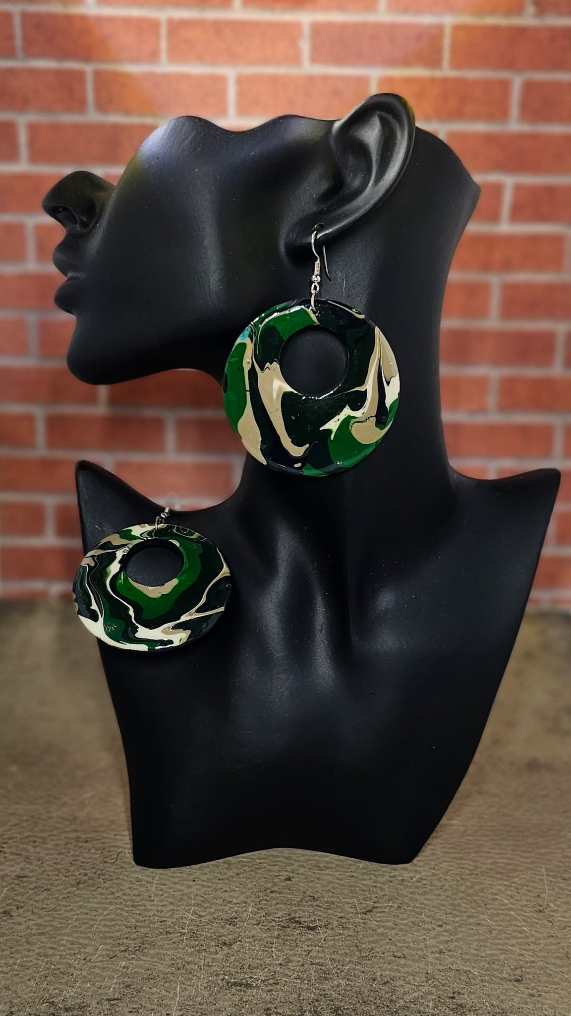 Hand Painted Hoop Earrings