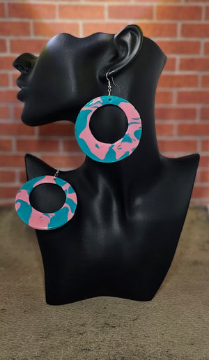 Hand Painted Hoop Earrings