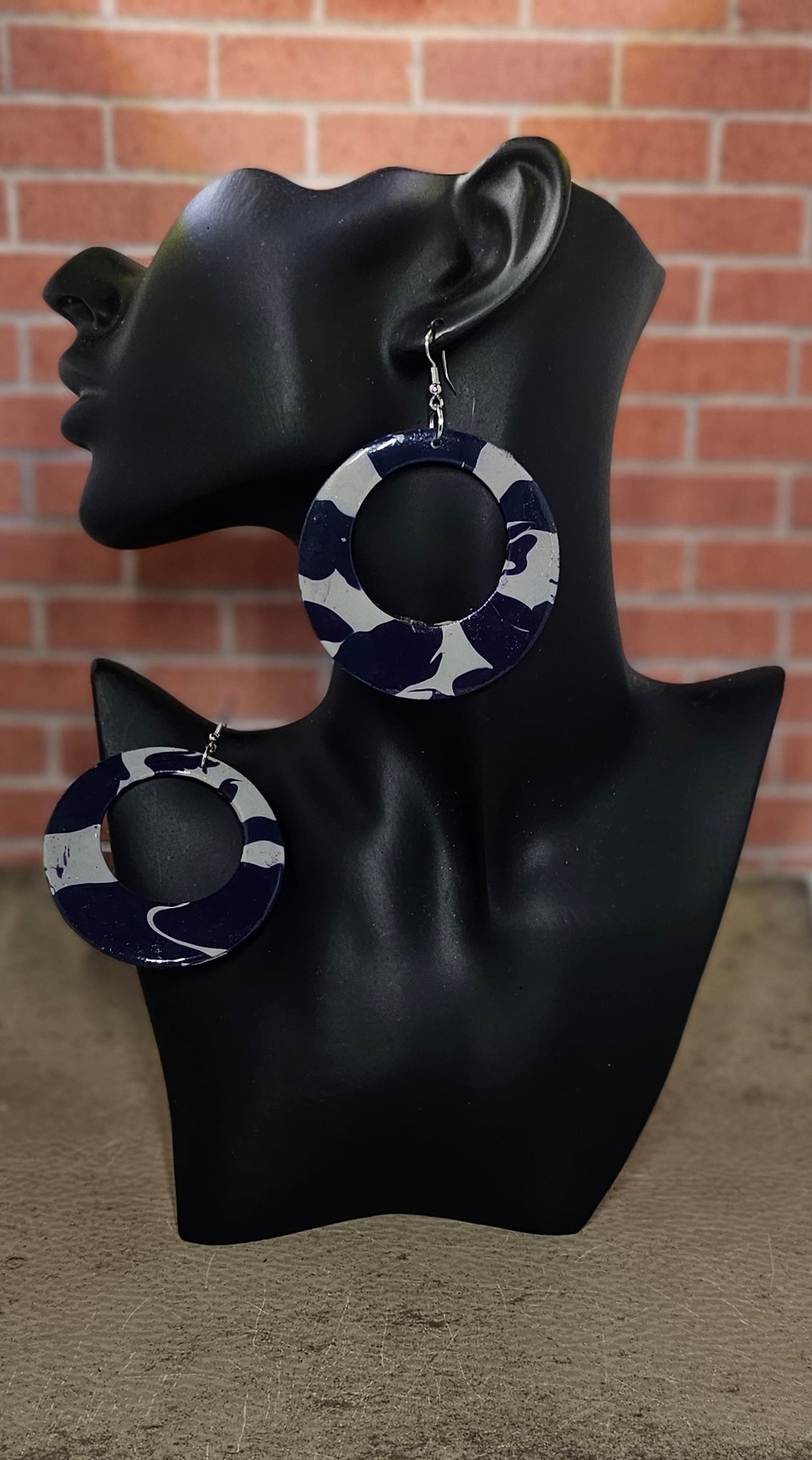 Hand Painted Hoop Earrings