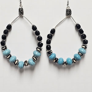 Beaded Hoop Earrings