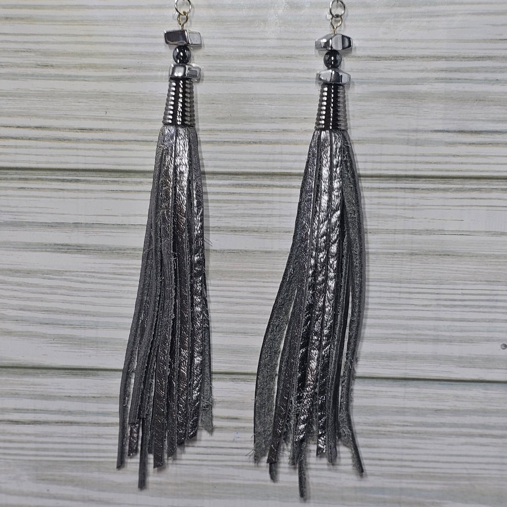 Leather Tassel Earrings