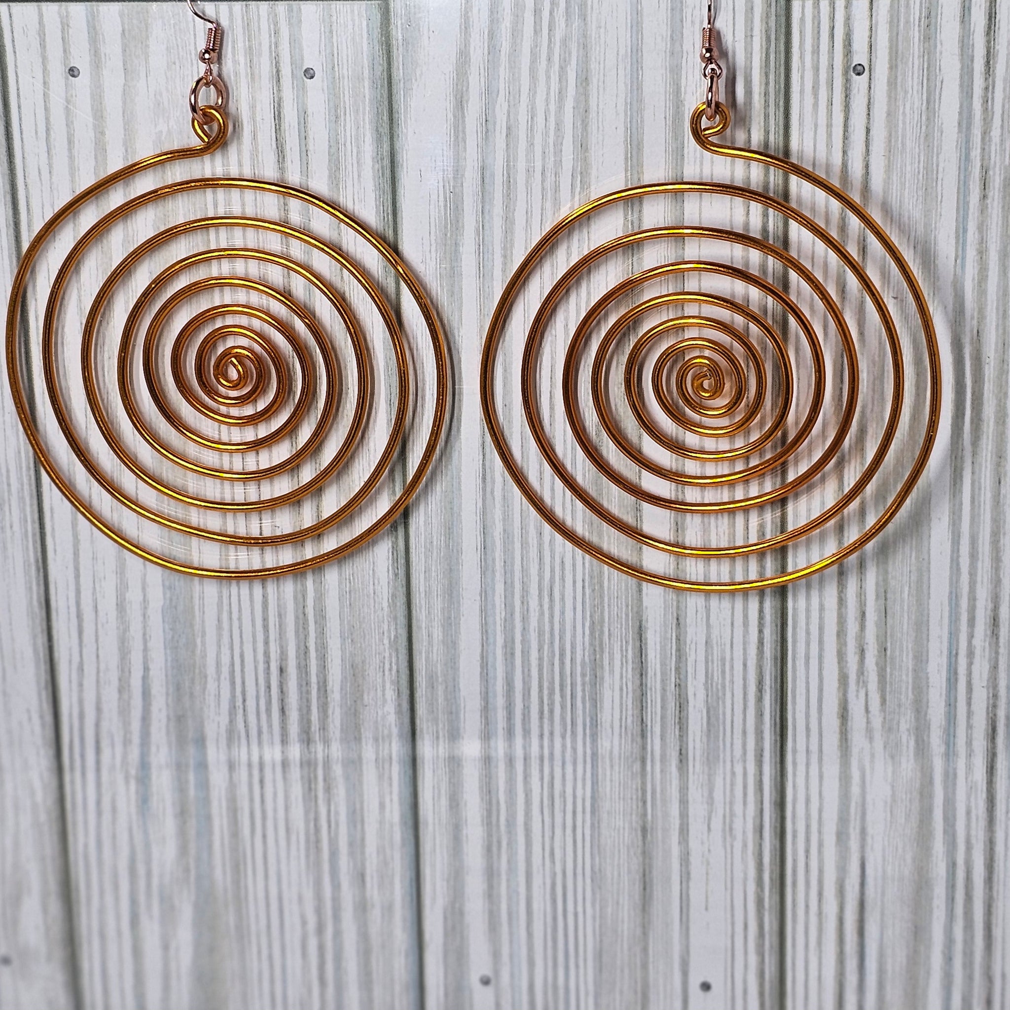 Large Spiral Wire Earrings