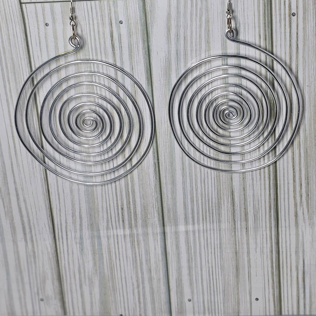 Large Spiral Wire Earrings