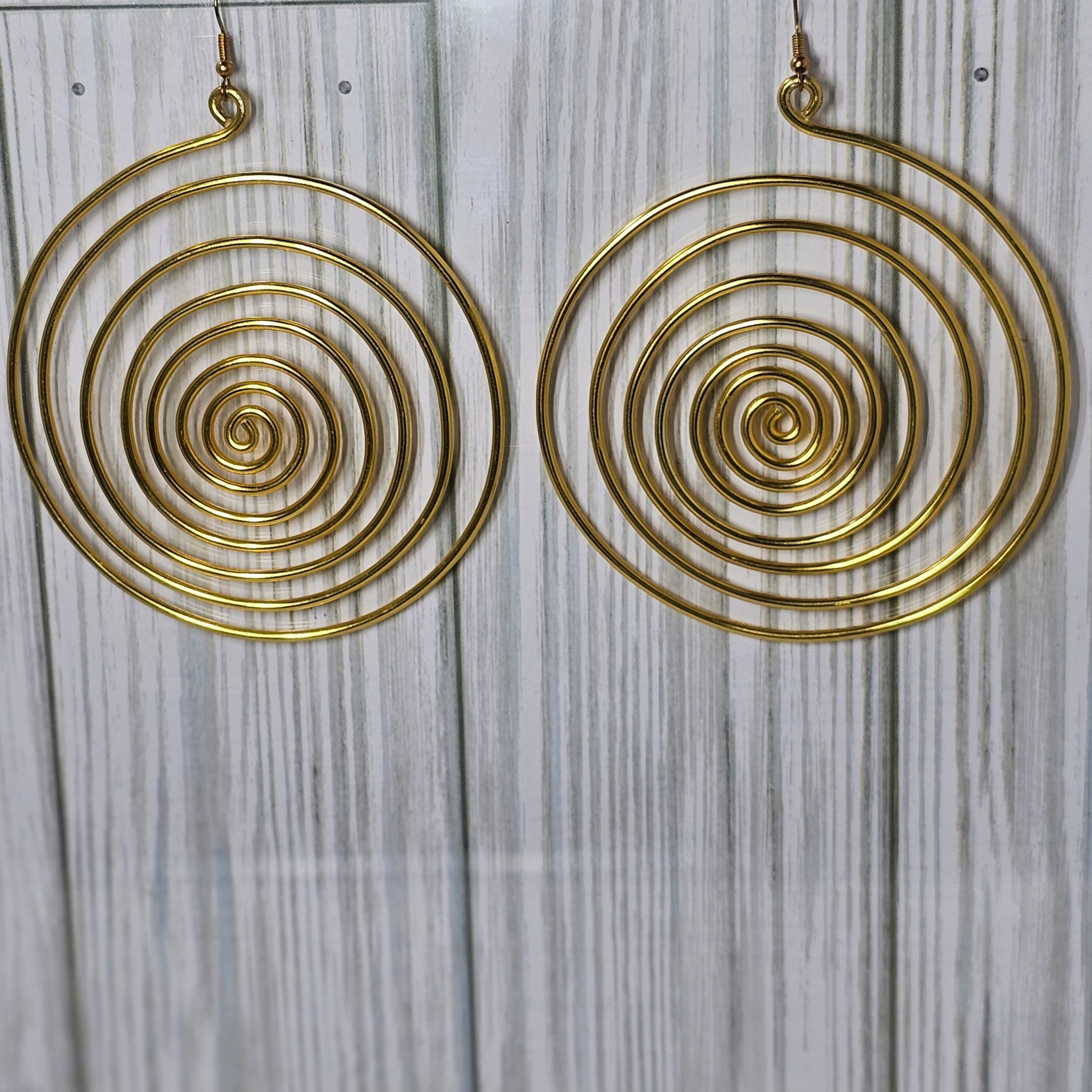 Large Spiral Wire Earrings