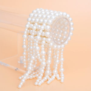 Bracelet Cream Pearl Fringe Stretchy for Women