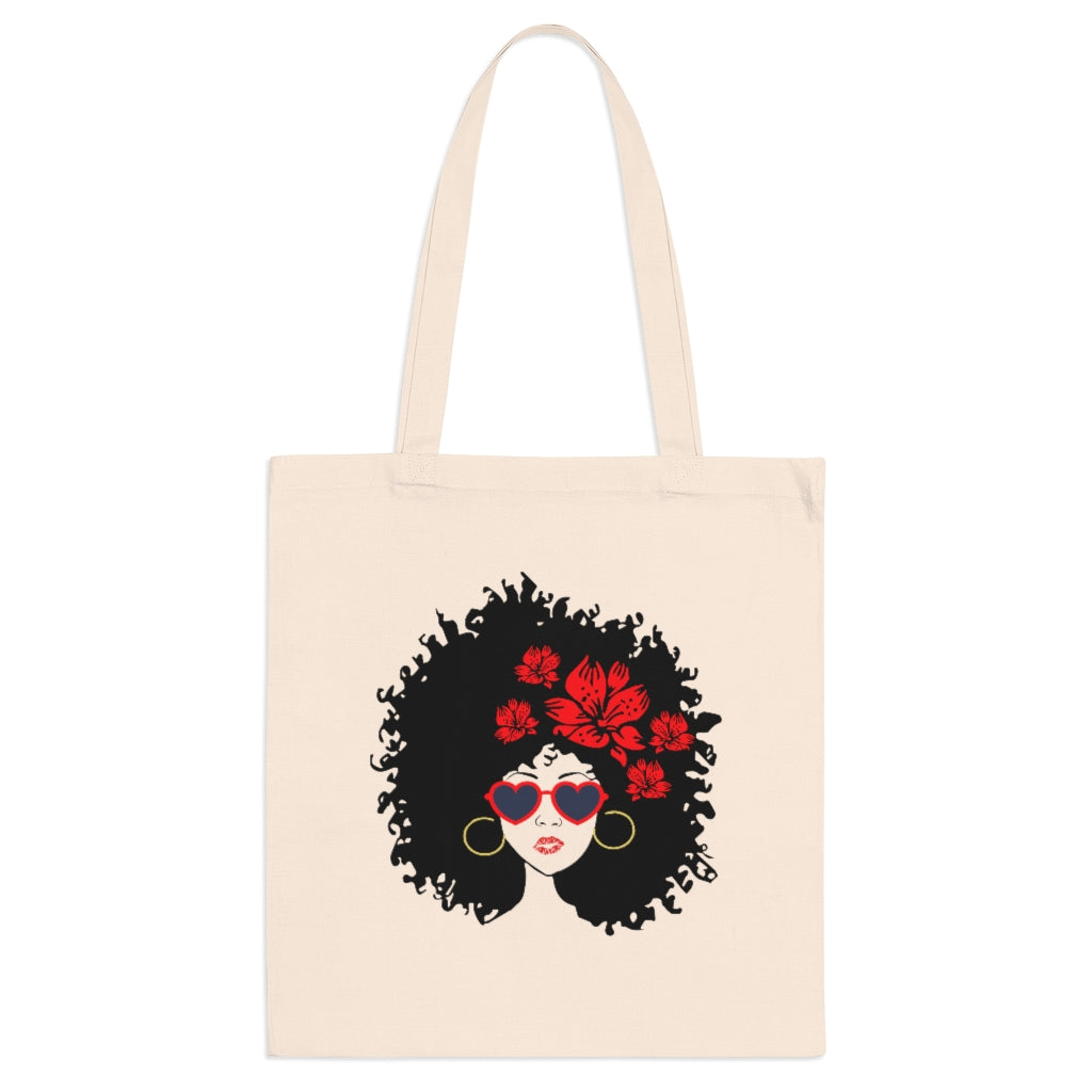 Sistah with Flowers in Her Hair Tote Bag