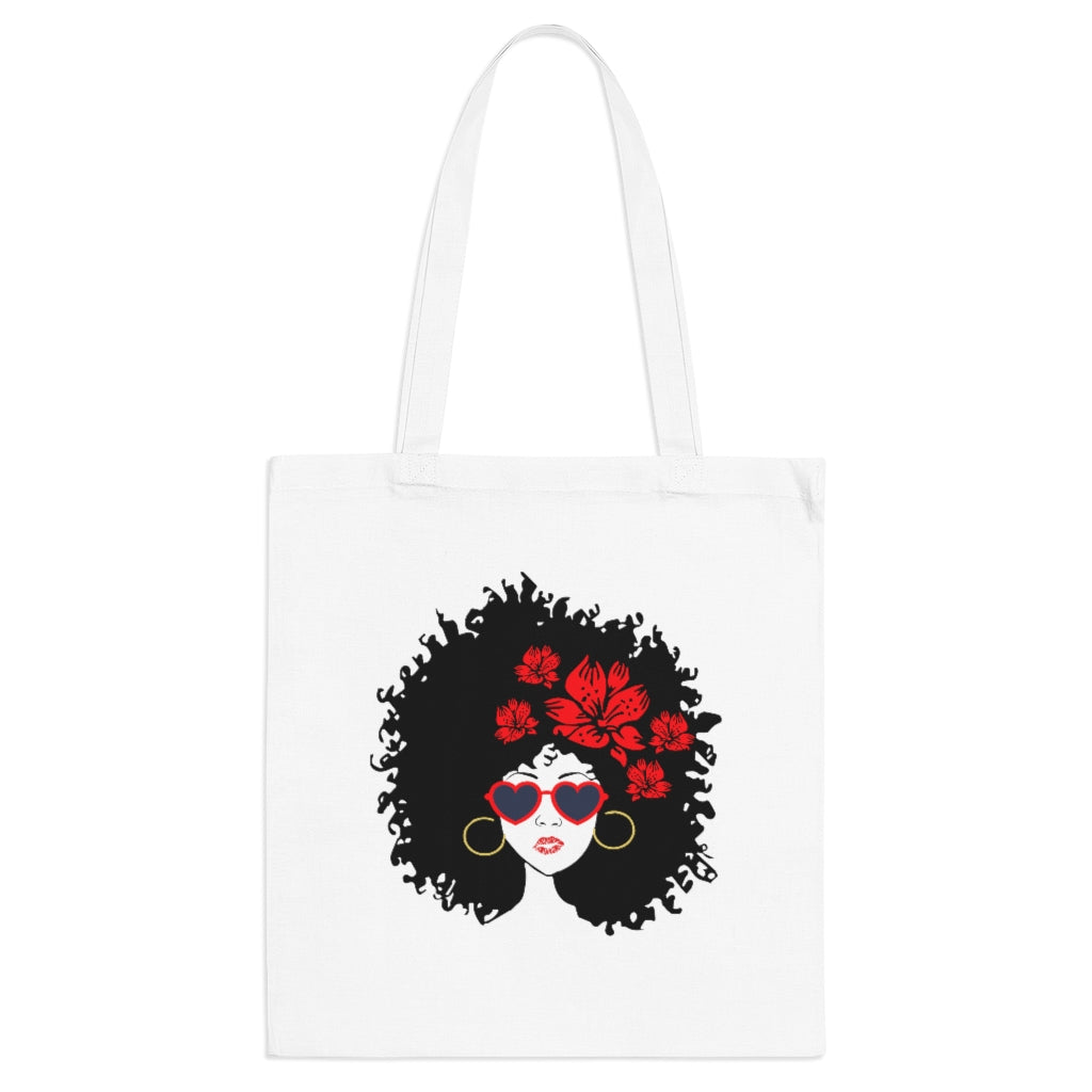 Sistah with Flowers in Her Hair Tote Bag