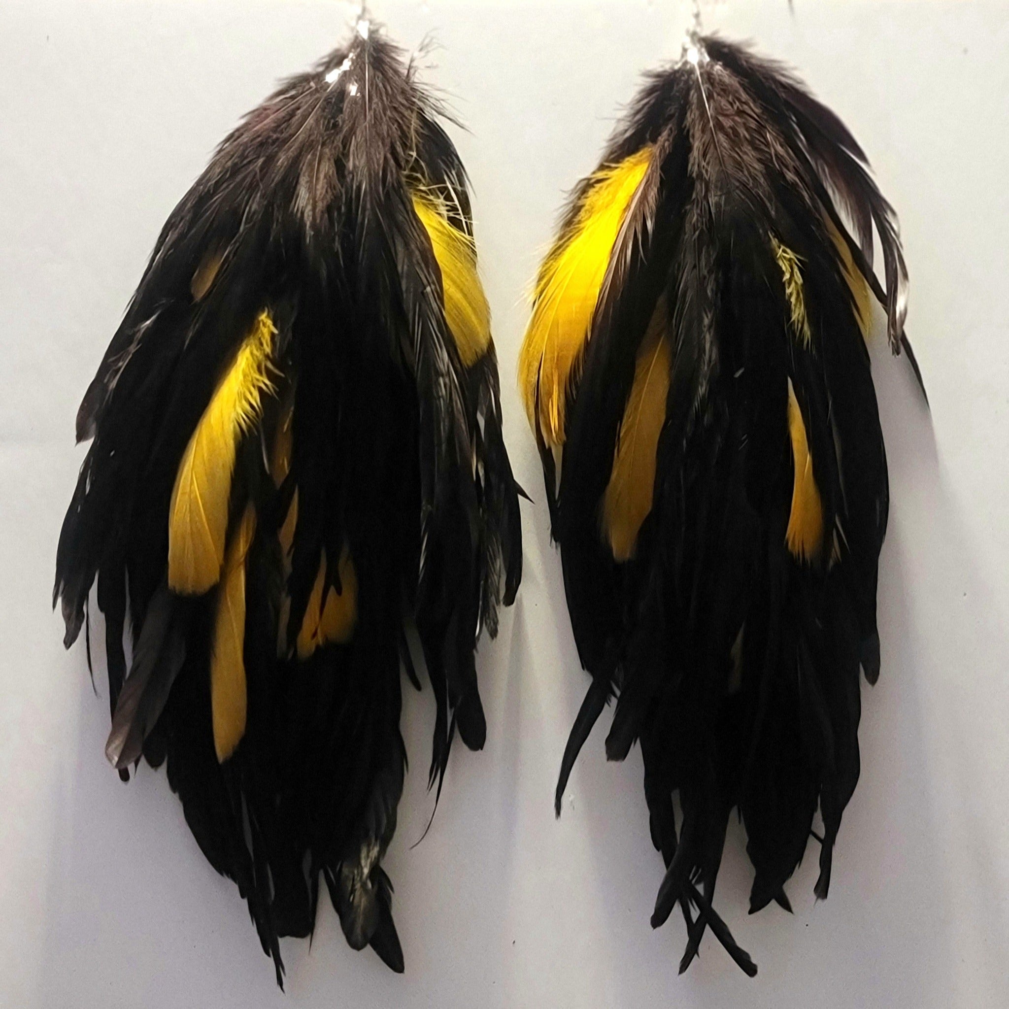 Multicolored Feather Earrings