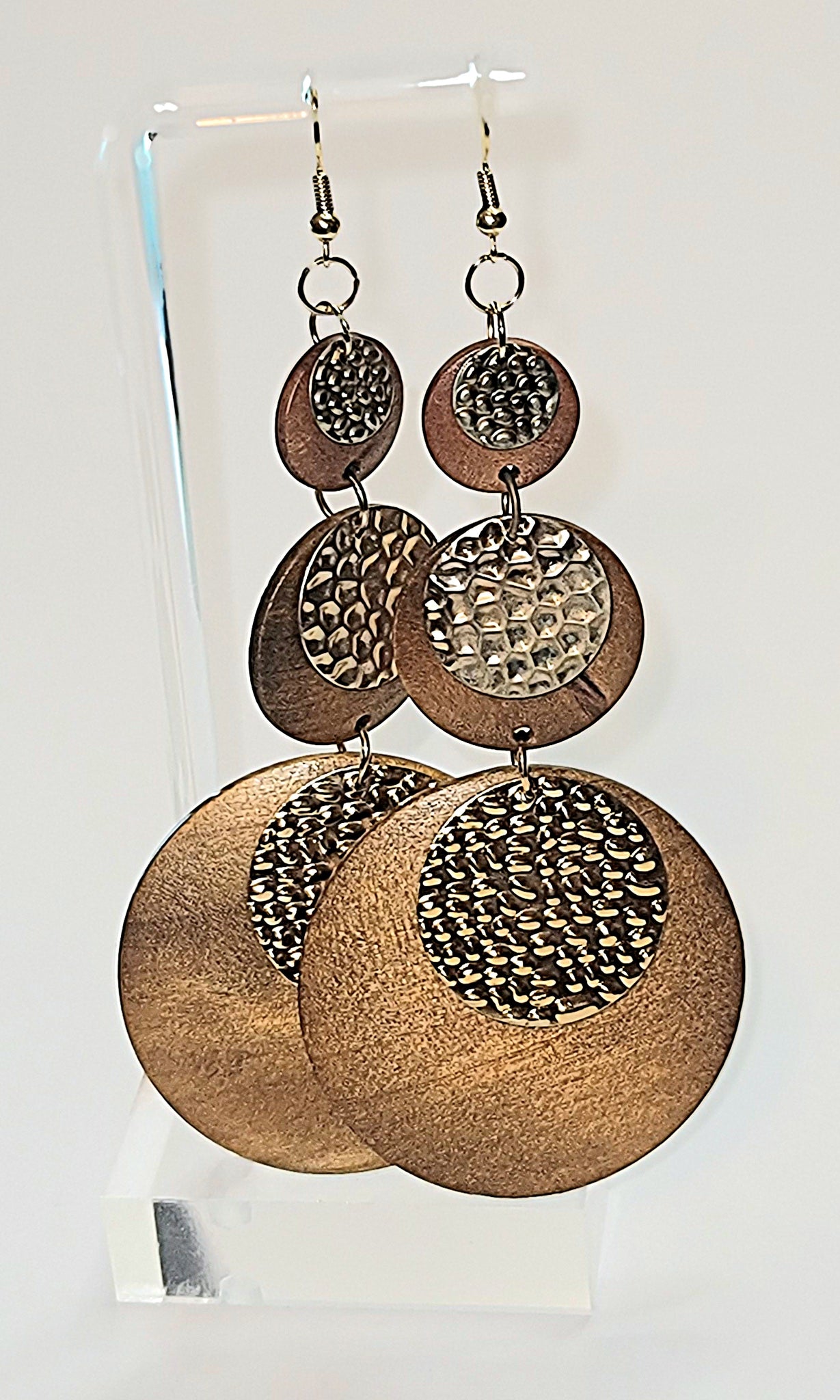 Geometric Wood Earrings