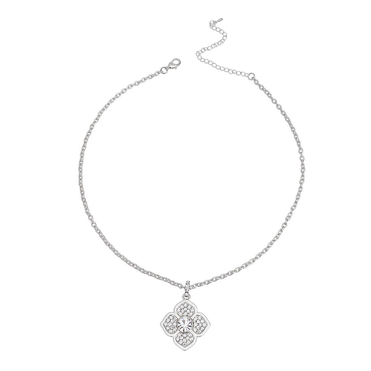 Silver Petals: Flower Necklace