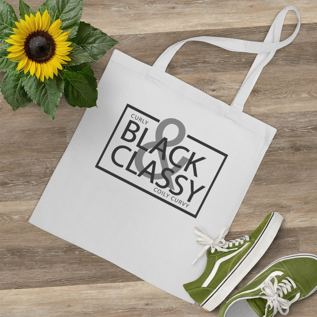 Black Letter Black & Classy Tote Bag