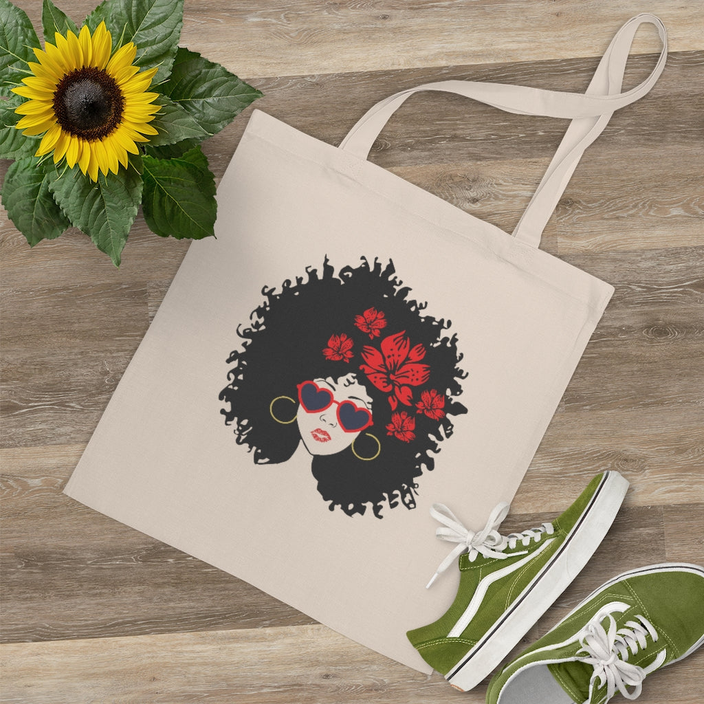 Sistah with Flowers in Her Hair Tote Bag
