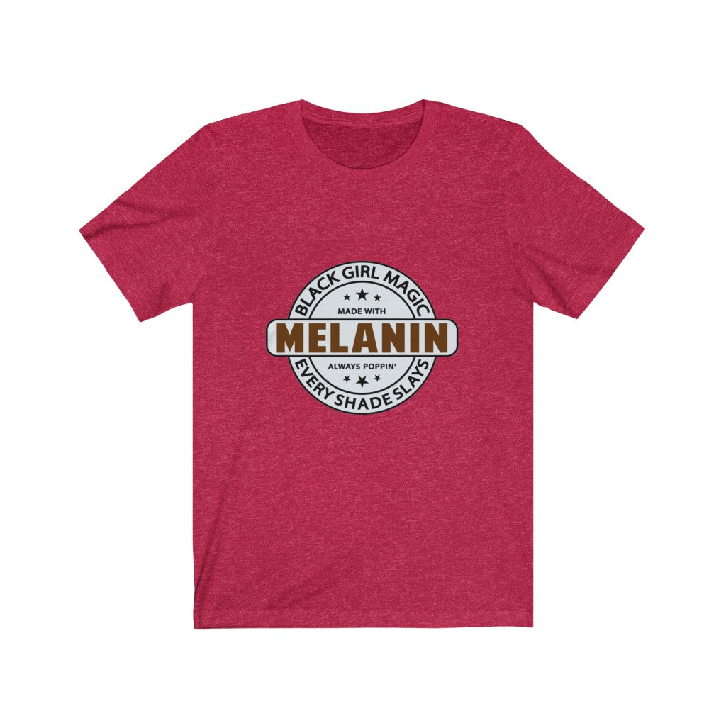 Melanin Every Shade Slays Jersey Short Sleeve Tee