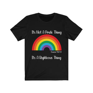 Rainbow Unisex Jersey Black Short Sleeve Tee