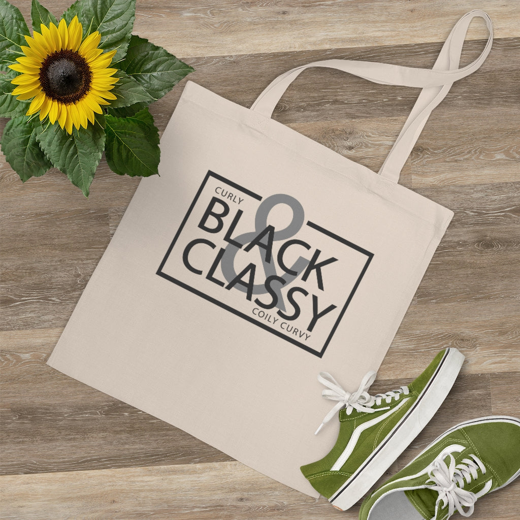 Black Letter Black & Classy Tote Bag