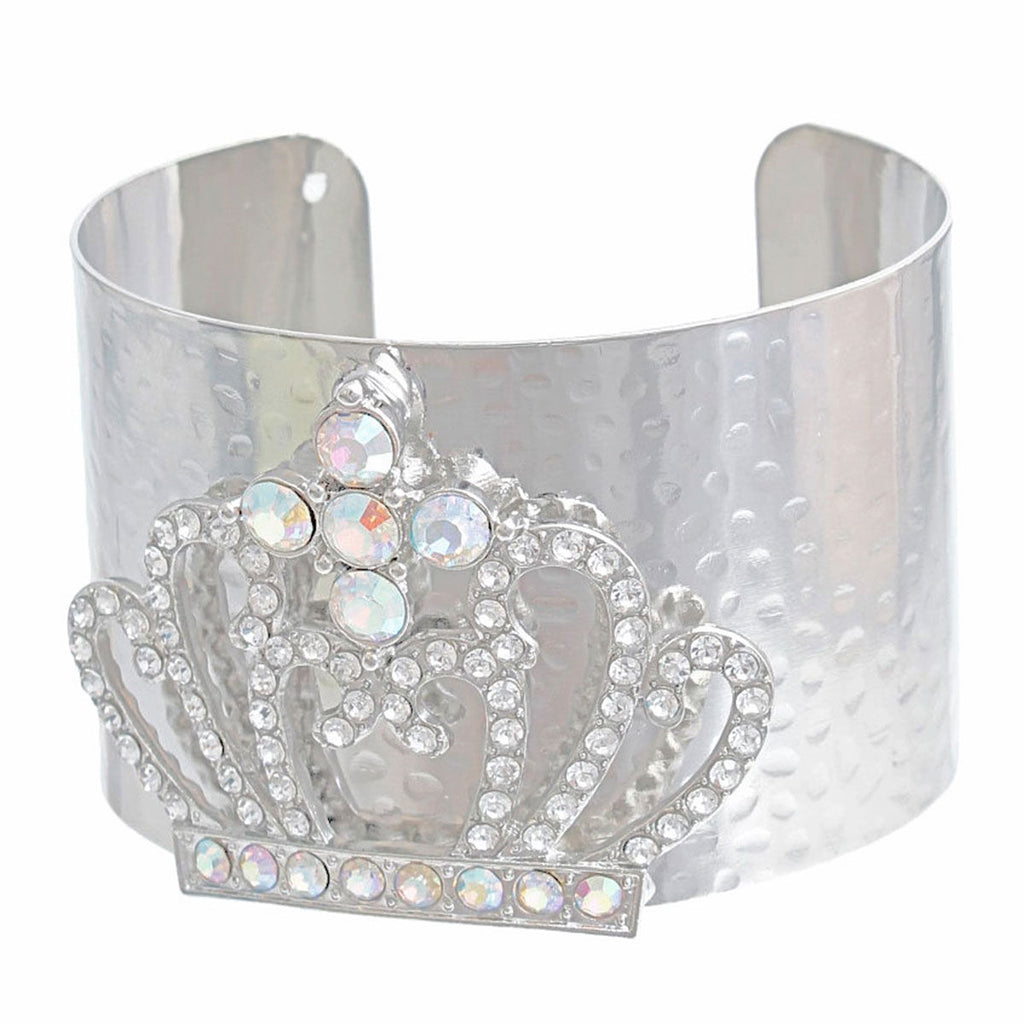 Silver Royalty Crystal Cuff