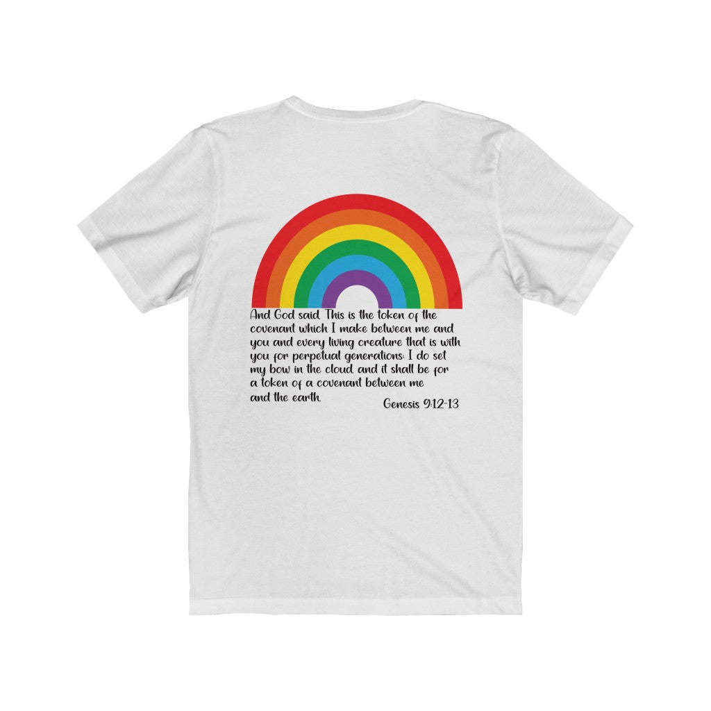 Rainbow Unisex Jersey White Short Sleeve Tee