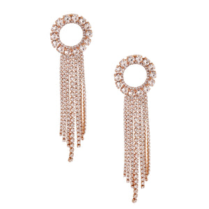 Gold Ring Fringe Earrings