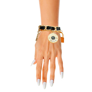 Black & Gold Glam: 5 Charm Bracelet